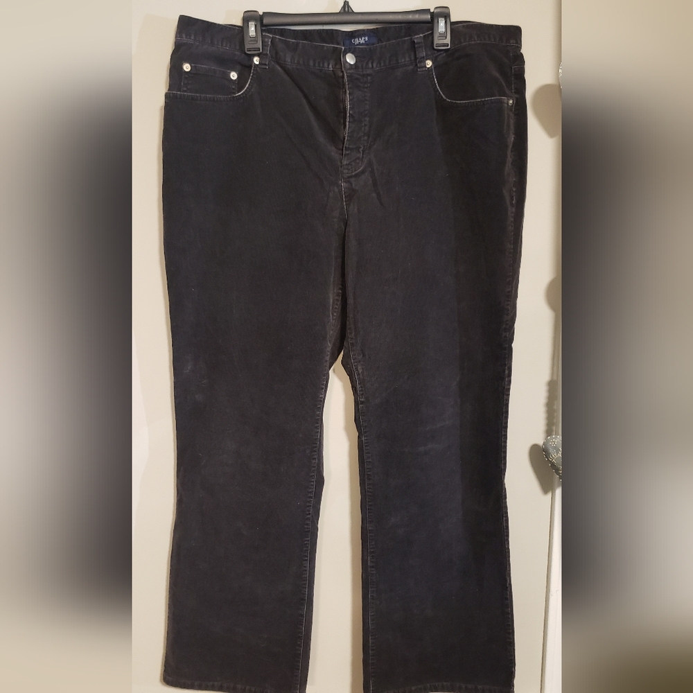 Womens Chaps corduroy pants. Size 18W. Color dark gray.
